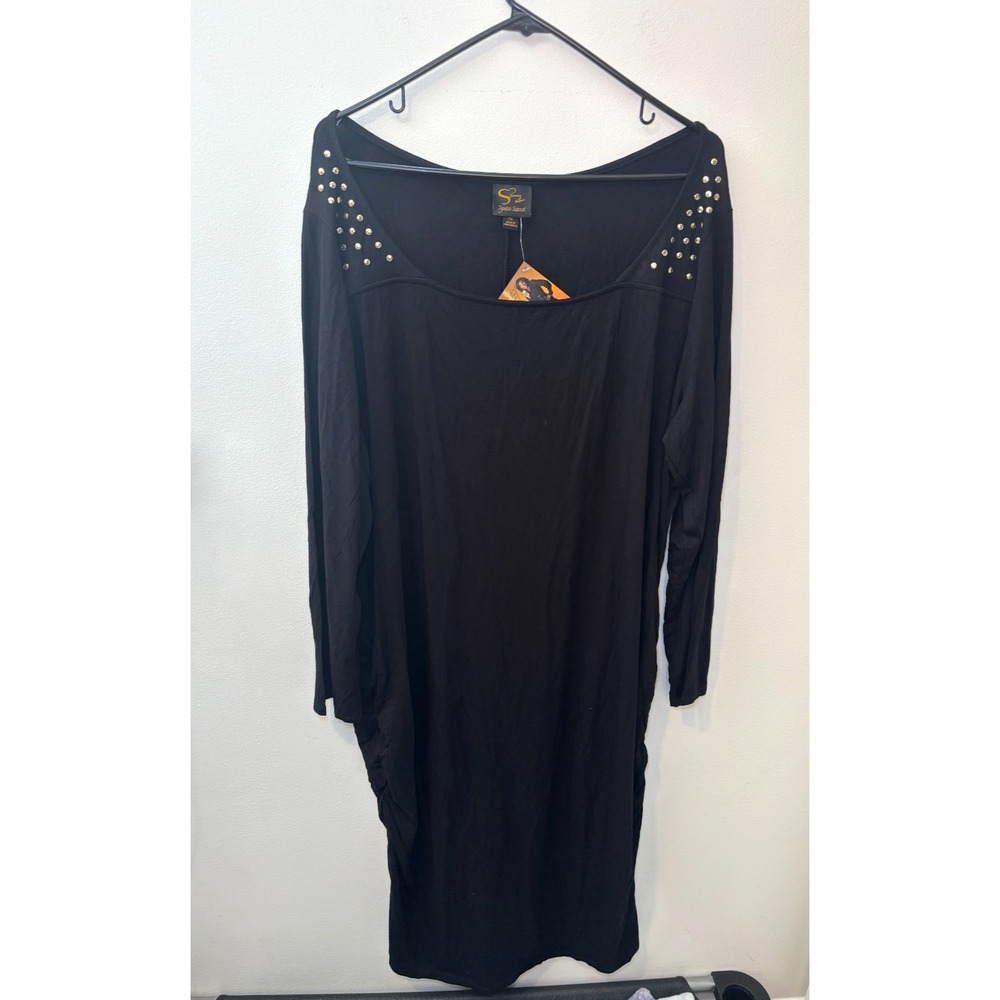 Serena William Signature Statement Dress Women's Size‎ 2XL Black